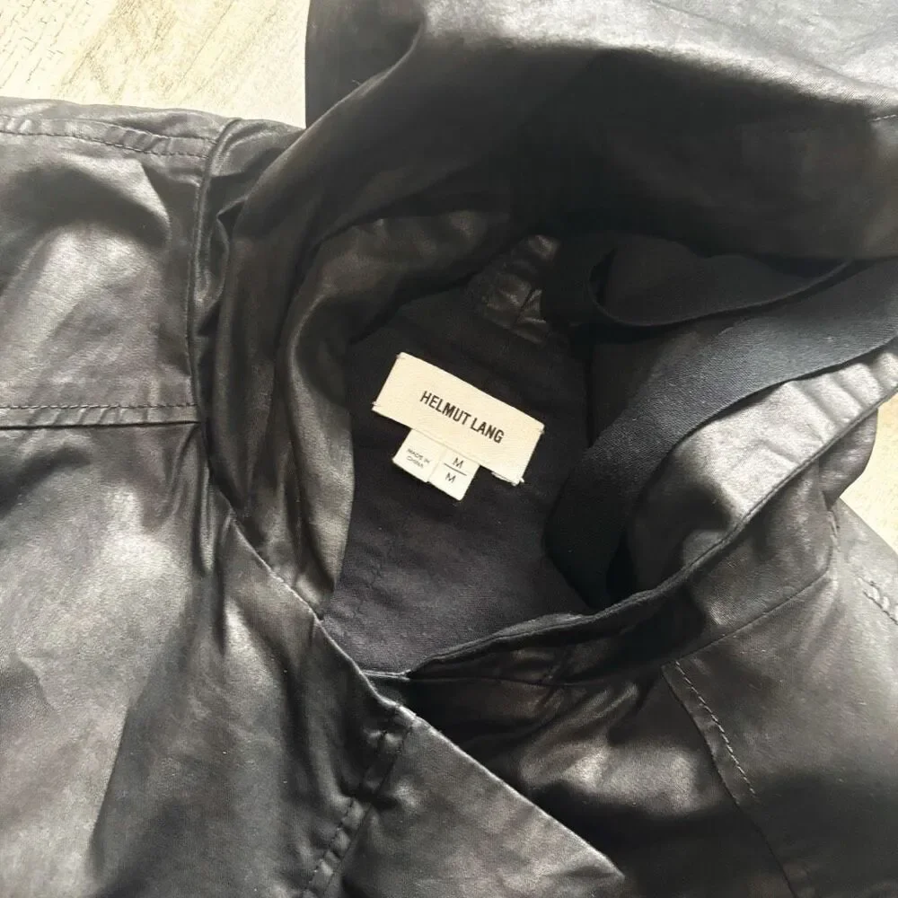 Helmut Lang Waxed Parka Trench Coat Size M